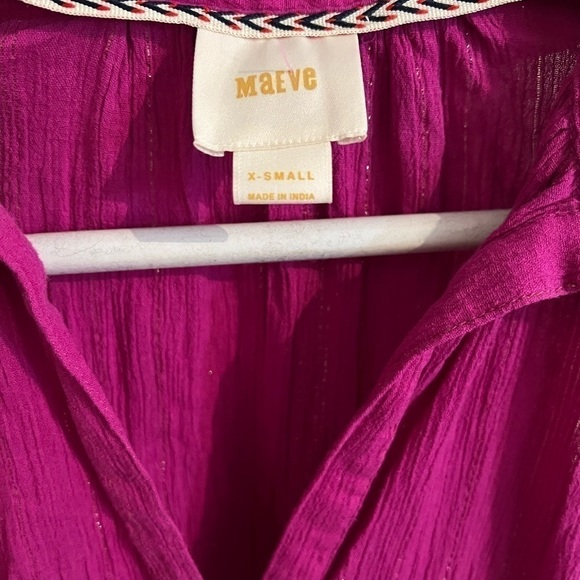 Anthropologie Maeve Fuchsia Batavia Sleeveless Metallic Top - Picture 3 of 9